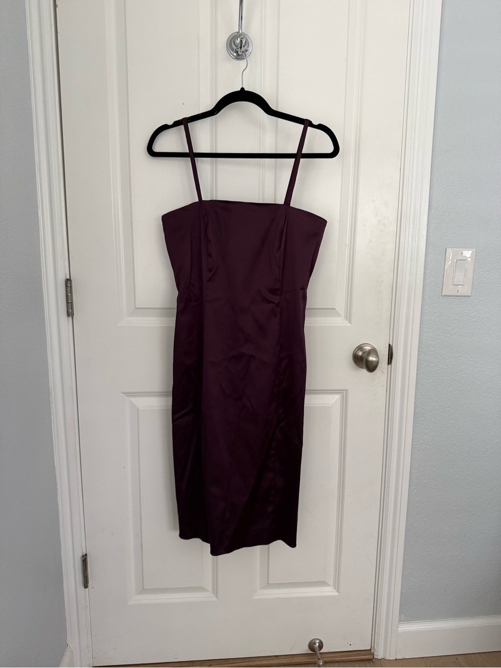 Classic MaxMara satin plum dress